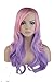 S-noilite® Fashion Women Long Wig Curly Wavy Hair Full Cosplay Party Anime Wig 20 Colors (24"/60CM, Pink + Purple)