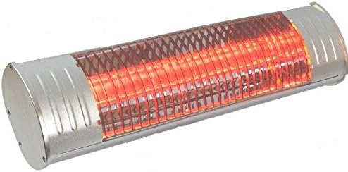 Modern Functional Electric Patio Heater - Silver Finish - 4 Different Lamp Options