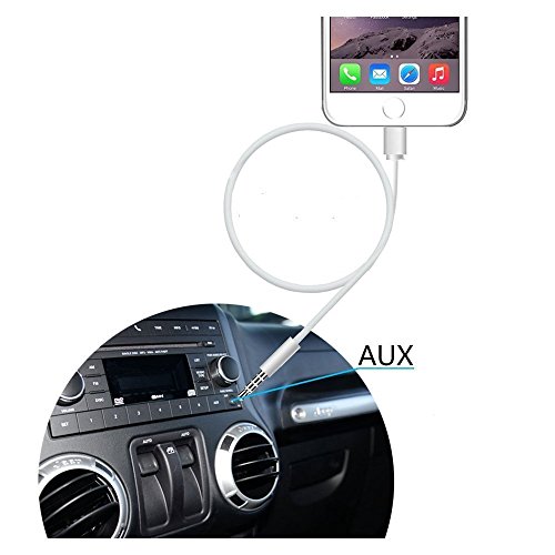 Lightning auf 3,5 mm AUX Audio-Kabel, sprtjoy Lightning Stecker an Stecker 3,5-mm-Audio-Stereo-Kordel für iPhone 7/7 Plus auf Kopfhörer, Home/Auto Stereo, Lautsprecher und mehr (Auslöser/1 Meter) (Gold) - 4