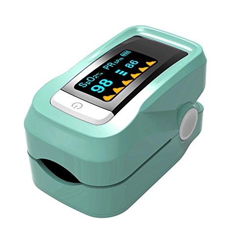Preisvergleich Produktbild Fingertip Pulsoximeter Sphygmomanometer Home Tragbare Blutsauerstoffsättigung Überwachung Herzfrequenz Instrument mit Tragetasche Automatische Abschaltung und schnelle Lesung Fit Familie Health Care