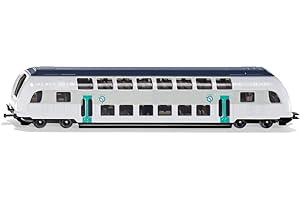 siku 1791001, Doppelstock-Zug RATP Frankreich, 1:87, Metall/Kunststoff, Türkis/Weiß, Kompatibel mit anderen siku Spielzeugen