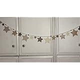 Sternchengirlande aus Filz / 160cm / Wimpelkette / Shabby / Vintage