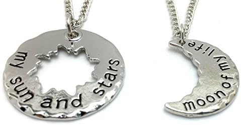 MOON OF MY LIFE and SUN & STARS Necklaces - His & Hers - 2 Necklaces