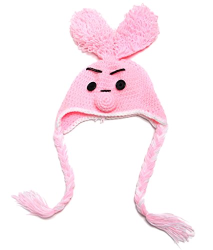 Bigood Cute Newborn baby Infant Newborn Handmade Crochet Clothes Pink ribbit