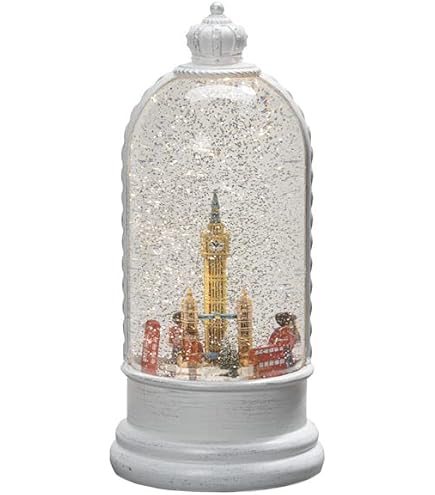 Konstsmide 4364-200 LED Lantern Santa Claus And Dog LED  Monochrome White Snow Covered Water Filled Incl Switch 1668879