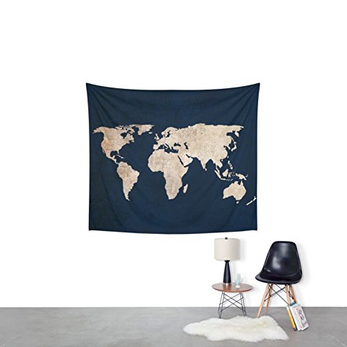 Exclusive handmade black Inverted Rustic World Map Wall Tapestry,,Hippie Wandbehang ,Bohemian Beach, , Sonnendach, Deckenleuchte,e, Kunst Wandteppich, Vorhang, Boho Wandteppiche, Wandteppich Mandala Tapisserie by raajsee 140*220 cms