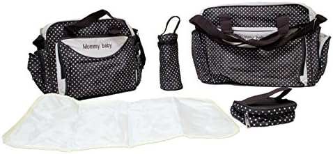 Multi-Function Baby Diaper Nappy Bag/Mummy Changing Set Handbag (Brown Design One)
