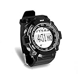 Pyle Sports psptr19 – Fitness Tracker Armbanduhr mit Countdown Timer und Chronograph Stoppuhr – Schrittzähler zählt Schritte und Kalorien – Erbaut im Schlaf Monitoring Funktion, schwarz