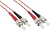 Produktbild InLine 81602 2 m rot LWL-Kabel – Glasfaserkabel-(rot, männlich/männlich, 2 m)