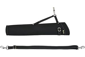 Haptufer Shoulder Design Leather Quiver Back Leather Quiver Shoulder Leather Quiver Holds 30 Arrows Black