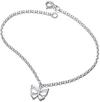 Jodie Rose Sterling Silver Butterfly Bracelet of Length 19 cm