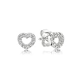  Pandora Schmuck 290528CZ - Pendientes de plata de ley con circonita con cierre de mariposa a presión
