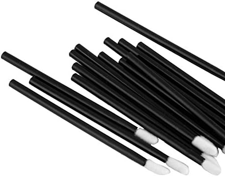 100pcs Disposable Lipstick Brush Makeup Brushes Tools Suitable for Lips Eyebrows Blush Eye Shadow etc (Black)