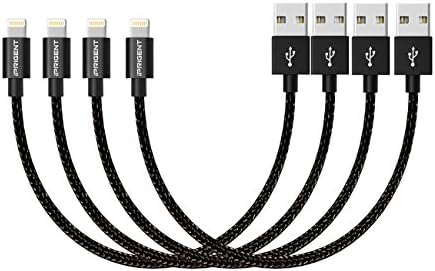 iPhone Charger Cable Short 4 Pack 0.6ft Apple USB Lightning to USB Cable Cord Nylon Braided Leading Cable for iPhone 7 7 Plus 6 6S 6 Plus 5S SE iPod iPad Mini Air Pro Devices