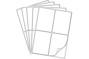 MFLABEL 100 Folios Etiquetas adhesivas A4 autoadhesivas, 105 x 148 mm,4 etiquetas por hoja,400 etiquetas,de envío para impresoras inkjet y láser (4 etiqueta/hoja | 100 Hojas)