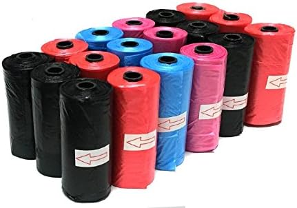300 Pet Waste Bags, Various Colours, Dog and Cat Poop Collection