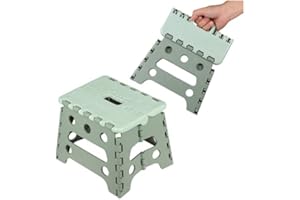Sbomi Faltbar Küchenhocker Klapptritt Bad-Hocker Klappbar Garten Klappstuhl Klein Kinderfußbank Kindertritt Aufstiegshilfe Waschbecken Für Kinder Erwachsene (18 cm hoch – grün)