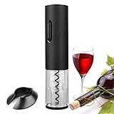 SORPRENDE A TUS INVITADOS - El abrebotellas inalámbrico abre una botella de vino en solo 8 segundos. Basta con apretar un botón. El sacacorchos se ilumina de color luz azul y roja cuando está en funcionamiento y sale el corcho. Es compatible con la gran mayoría de las botellas de vino y con cualquier tipo de tapón (corcho o plástico) ¡Abrir botellas de vino nunca ha resultado tan sencillo!