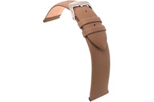 Skórzany pasek do zegarka eleganckiego – Skóra bydlęca bez szwów, wypukły, minimalistyczny i elegancki design, stalowa klamra – Rozmiary 12mm, 14mm, 16mm, 18mm, 20mm, 22mm – Diloy 301