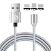 Produktbild UGI 3 in 1-Magnet-Ladekabel Micro USB-Ladekabel für Android/IOS/Typ C 360° Rundkabel kompatibel für iPhone X 8 7 6 Plus 5 5c Samsung Galaxy S6 S7 S8 und mehr