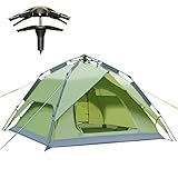 ✔ MATERIAL --- Polyester-Tuch 2000mm , GFK-Ständer (Glasfaserverstärkter Kunststoff) sind leicht, haben eine hohe Biegefestigkeit und Korrosionsbeständigkeit. Die Haupteigenschaft dieses Ferienzeltes ist der sofortige Aufbau, nicht wasserdicht, bitte nicht bei mäßigem Regen oder starkem Regen verwenden.