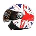 Produktbild Tank · TK-701 British Flag Doodle Open Face Helmet · Motorrad Scooter Jet Retro Pilot Motorrad · Mofa Chopper Cruiser Retro Bobber Vespa-Helm · ECE Zertifiziert · Visier,M57~58cm