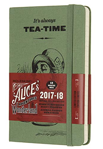 Moleskine 2017-2018 Agenda Settimanale Alice con Spazio per Note, 18 Mesi, Tascabile, Verde Salice libro