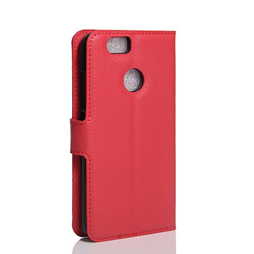 Huawei Nova Hülle,IVSO Hohe Qualität Case Folio Tasche Cover-mit Standfunction, ist für Huawei Nova Smartphone (5,0 Zoll) (Für Huawei Nova, Rot) - 5