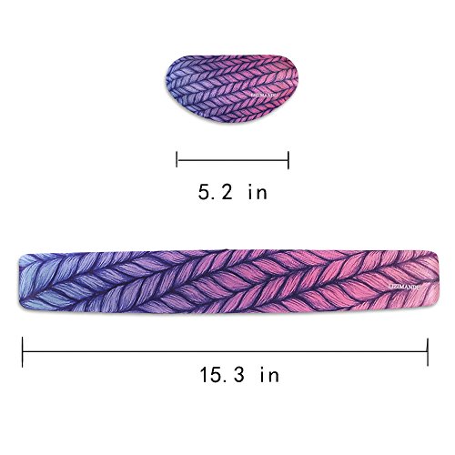 Lizimandu Tastatur Handgelenkauflage Pad und Maus Handballenauflage Auflage Handgelenk Rest Unterstützung, Anzug für Gaming / Office / Home(Steigungsseil/Gradient Rope) - 2