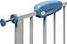 IB-Style - Adjustable safety gate "Megane" white-blue 74 - 143 cm | 12 variations | stair gate | without drilling | open like a door | width 74 - 87 cm