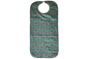 carebymail Healthcare Large Adult Washable Mealtime Bibs | Extra Long Fluid Resistant Dining Bib For Men & Women