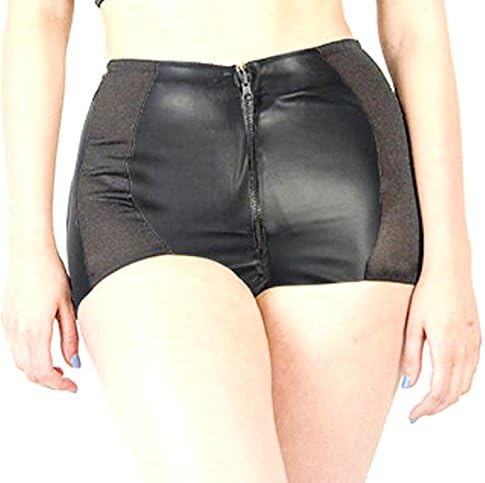 Starline Lingerie Metallic Hotpants High Waisted Stretch Boy Shorts Fancy Costume Shorts