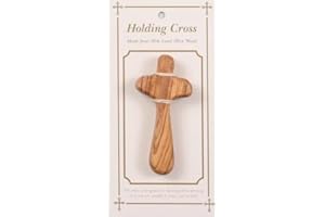 Olive Wood Holding Cross. Cross made from Holy Land Olive Wood.