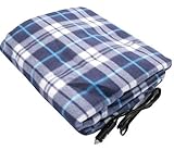 Home Living+ Grande couverture chauffante électrique de voyage 12 V en tissu polaire, pour voiture/camionnette