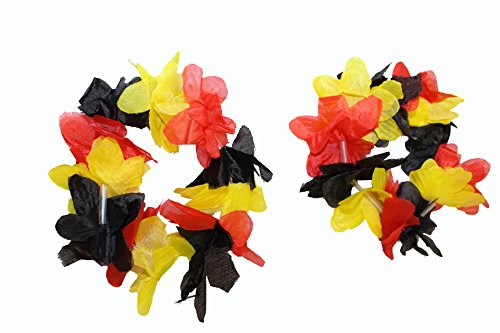 Fußball-Fan Set Deutschland: Schminkstift, Hawaii Set, Party Sonnenbrille, 1er Pack (1 x 6 Stück) - 5