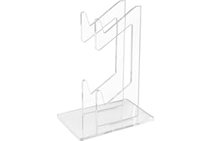 Lotsdonxia Acrylic Double-Layer Gaming Controller Stand Holder, Universal Desktop Storage Rack with Non-Slip Base Suitable for Storing Various Game Controllers and Headphones (Transparent)