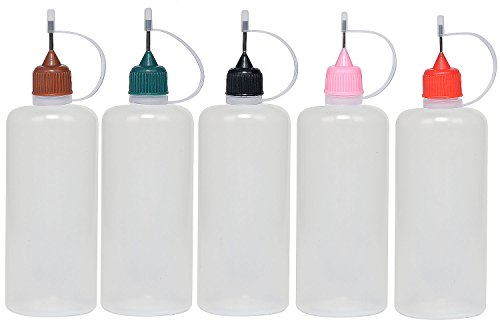 5pcs Rauchölflasche,Nadeltropfflaschen Filling Bottles E-Juice Needle Tip LDPE, Nadelflasche, Squeeze bottle, leere Liquidflasche für E-liquids zum Mischen oder Nachfüllen von E-Shishas und E-Zigaretten (5PCS 100ML)