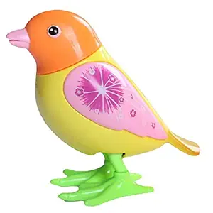 SQUICKLE Wind Up Sparrow Toy for Kids , Jumping Toy for Girls & Boys , Key Operated Wind Up Jumping Sparrow Toy (Multicolour)