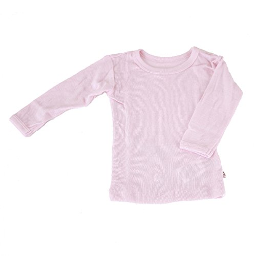 Celavi Baby Girls Undershirt Long Sleeve Coloured Wool Blouse, Pink (Rose), 100 cm