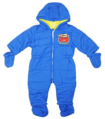 Boys Disney Cars Lightning McQueen Snowsuit with Mittens & Bootees sizes from 6 to 24 Months