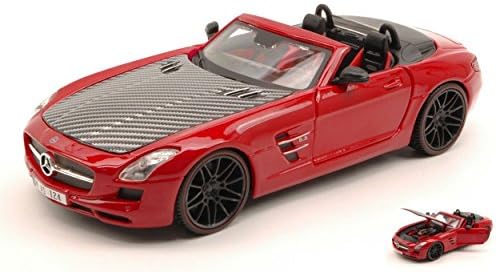 Maisto SCALE MODEL COMPATIBLE WITH MERCEDES SLS AMG ROADSTER 2011 RED/CARBON 1:24 MI31370