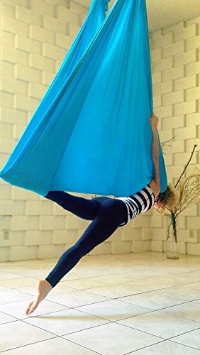 Yoga DIY Silk Pilates Premium Aerial Silks Equipment Aerial Yoga Tuch Aerial Silk elastische Yoga Hängematte NUR Stoff KEIN Zubehör 5 Meter - 5