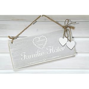 Türschild in Grau aus Holz / Familie / Handmade