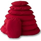 Lex&Max/PETFAB - TIVOLI OVAL Hundekissen mit orthopädischer PETFAB-Füllung - Größe: 80 cm, Farbe: Rot