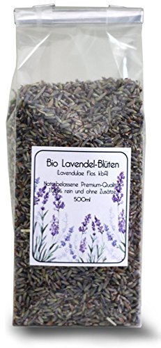 Bio Lavendel-Blüten (lavendulae flores) - 50g Premium-Qualität, sortenrein und 100% Zusatzfrei, aus kontrolliert biologischem Anbau – herrlicher Duft (Lavender Blüten)
