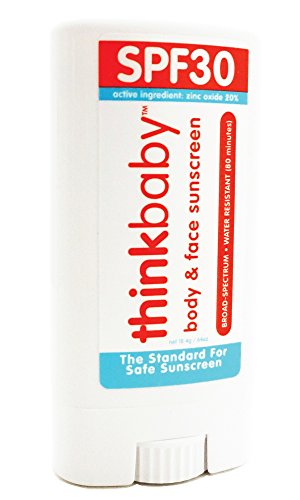 Thinkbaby Sunscreen Stick - 30 SPF (0.64oz)- Ideal for Every Day Use - Non-Toxic Ingredients