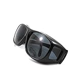 Outdoor HD Night Vision Care Eyes Protect Wrap Around Driving Sunglasses Glasses(Black)
