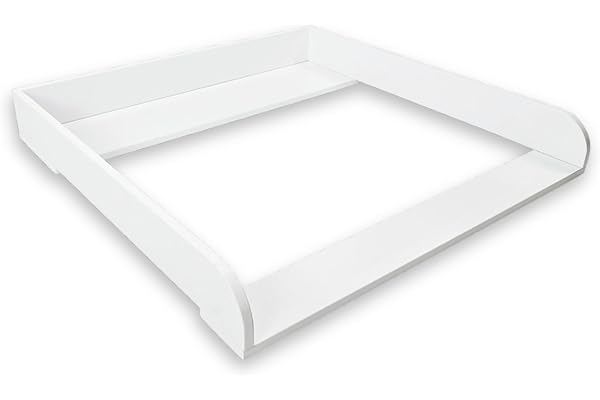 Puckdaddy® Moritz - Plan à Langer pour Commode Malm et similaires - Plan pour Table à Langer Bebe - 80x78x10 cm en Bois Blanc - avec matériel de Montage pour la Fixation Murale
