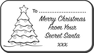 Christmas secret santa labels
