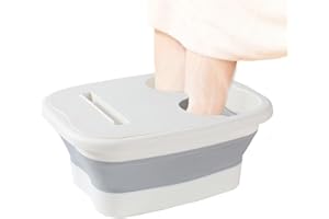 ‎KÖNIG DESIGN König Design faltbare Fußbadewanne mit Massagefläche, platzsparend & temperaturbeständig, 21 Liter – Grau